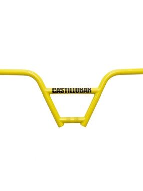 BMX Handlebar Yellow S&M BMX CASTILLO 4pc HANDLEBAR BARS HOLMES YELLOW 7" RISE